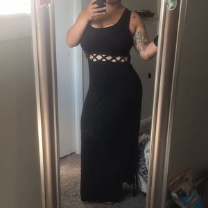 Black Cut out Maxi dress